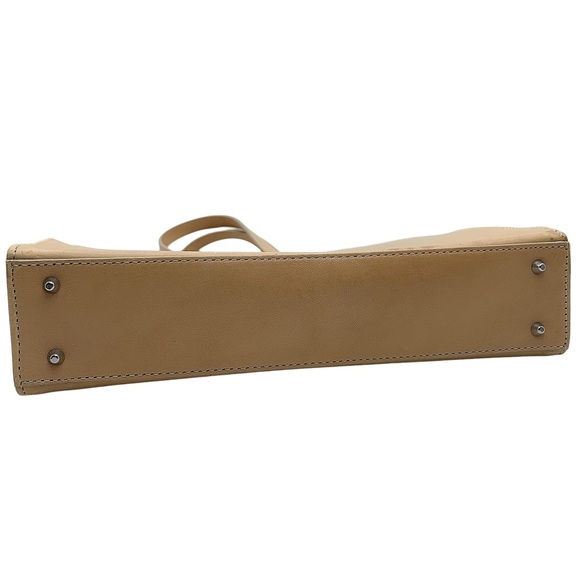 McQueen Top Zip Handbag Tote Leather Bag in Beige - Picture 6 of 16